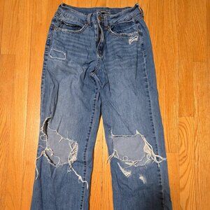 Rewash High-rise vintage baggy ripped jeans